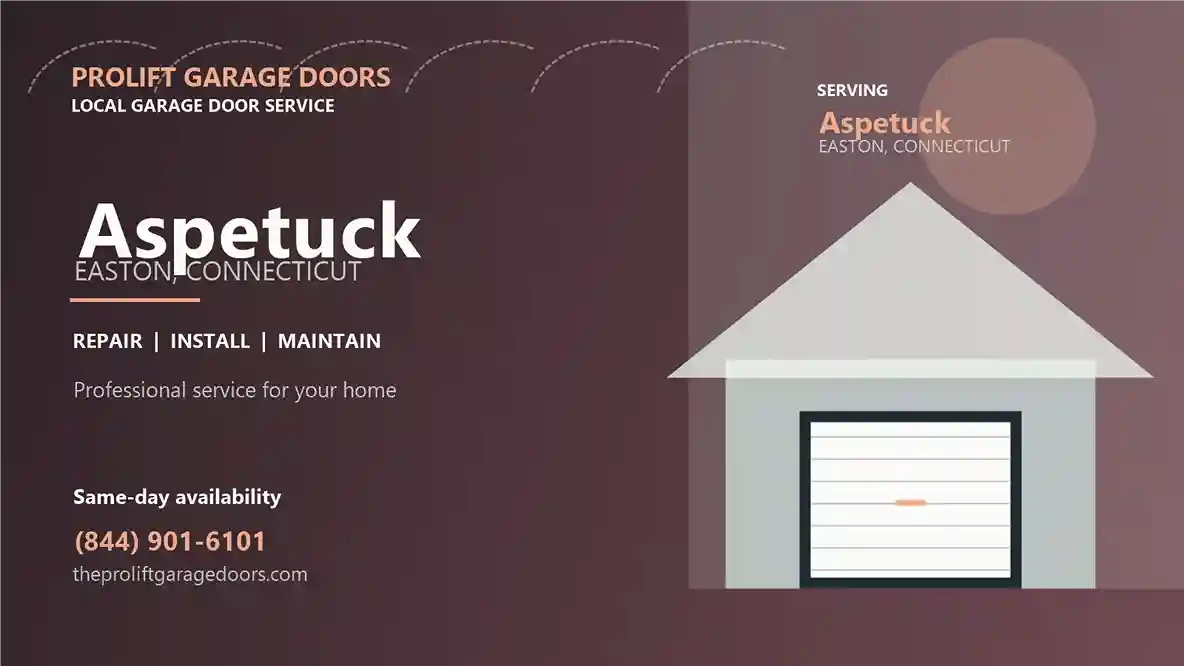 Aspetuck garage door repair in Easton by ProLift Garage Doors