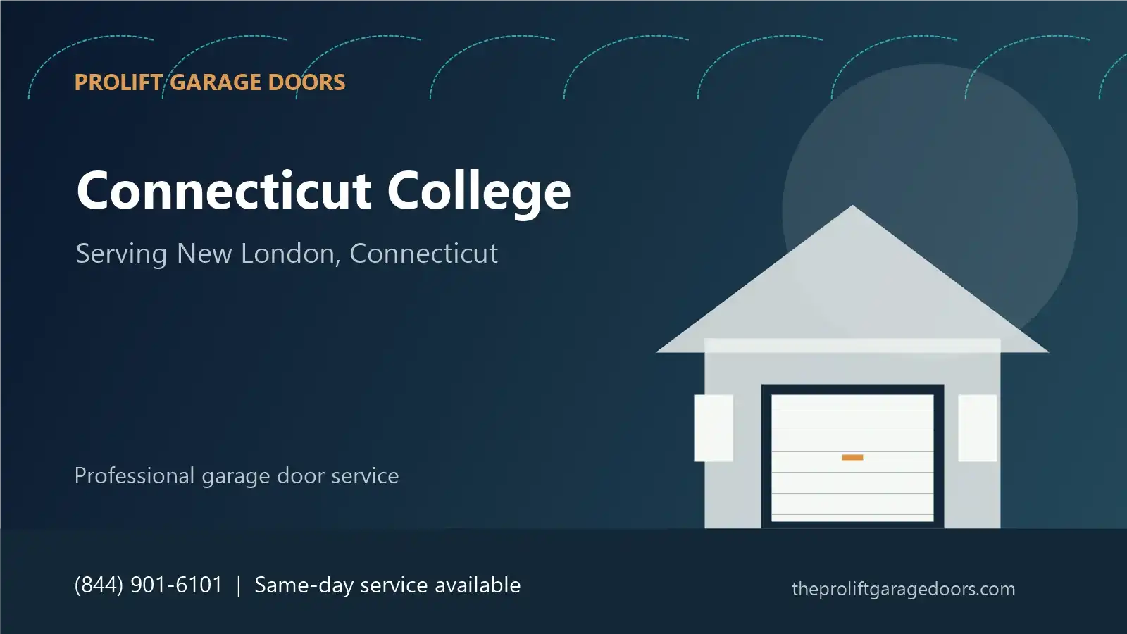 Connecticut College garage door repair in New London by ProLift Garage Doors