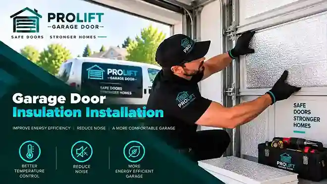 Garage door insulation installation