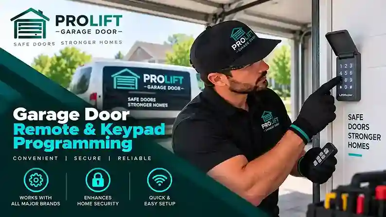 Garage door remote and keypad programming