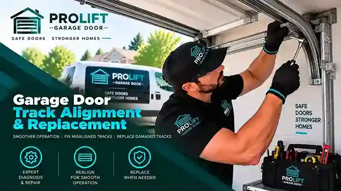 Garage door track alignment