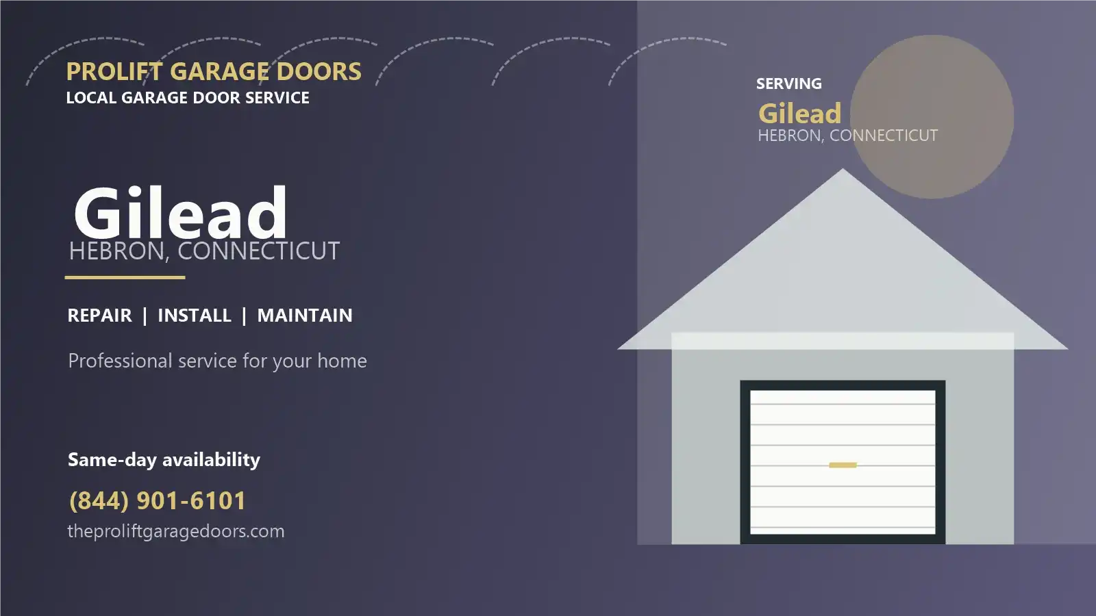 Gilead garage door repair in Hebron by ProLift Garage Doors