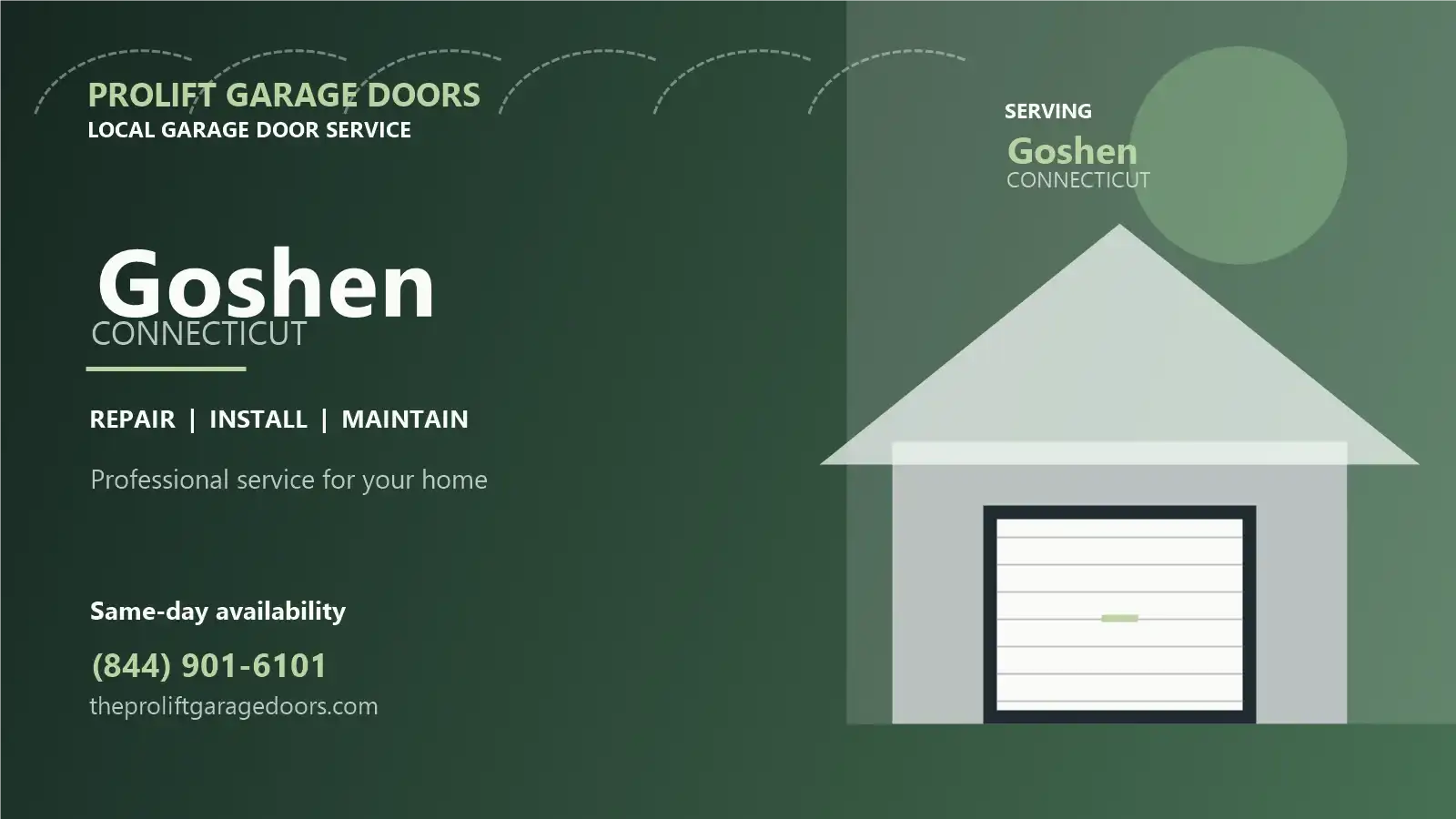 Goshen garage door repair by ProLift Garage Doors