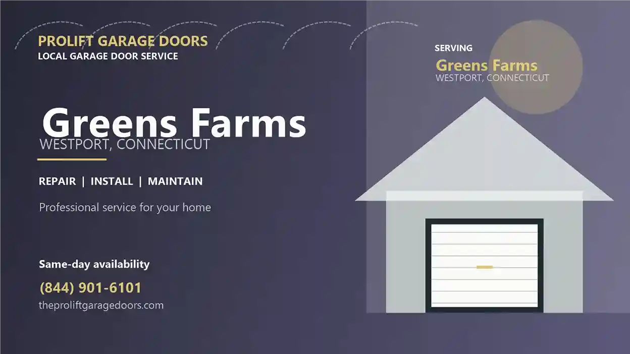 Greens Farms garage door repair in Westport by ProLift Garage Doors