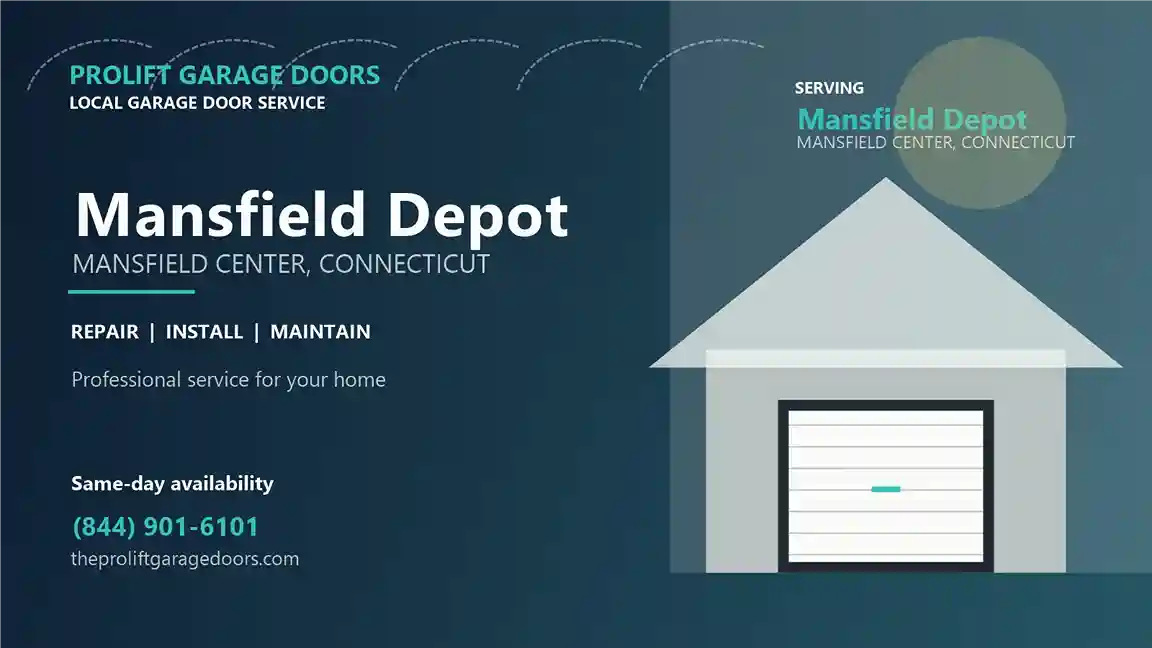 Mansfield Depot garage door repair in Mansfield Center by ProLift Garage Doors