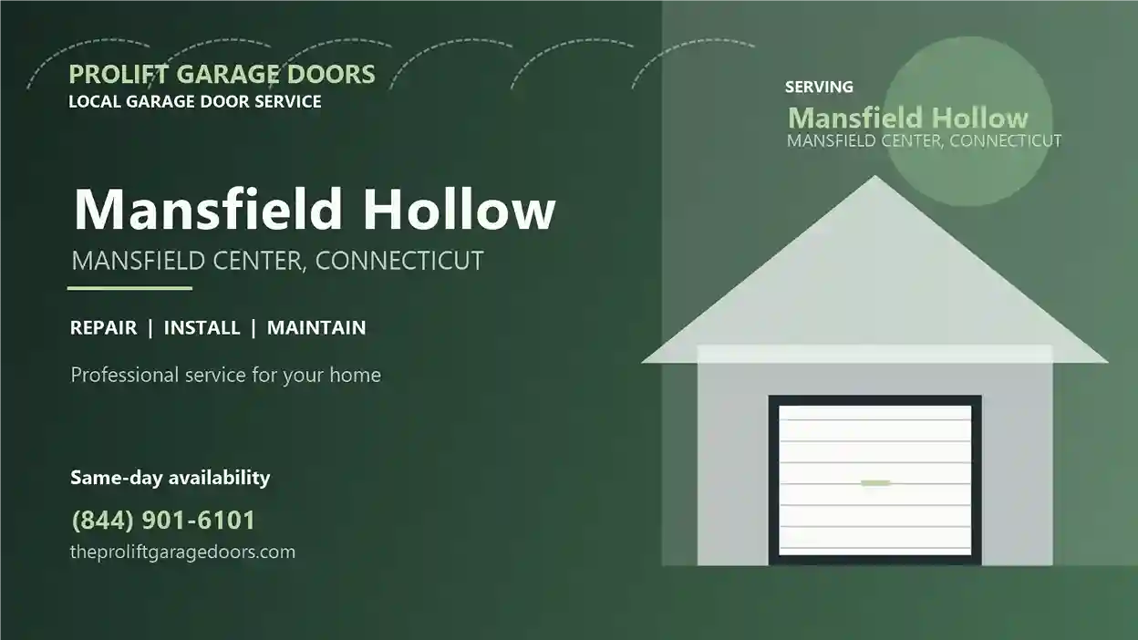 Mansfield Hollow garage door repair in Mansfield Center by ProLift Garage Doors