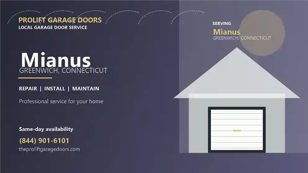 Mianus garage door repair in Greenwich by ProLift Garage Doors