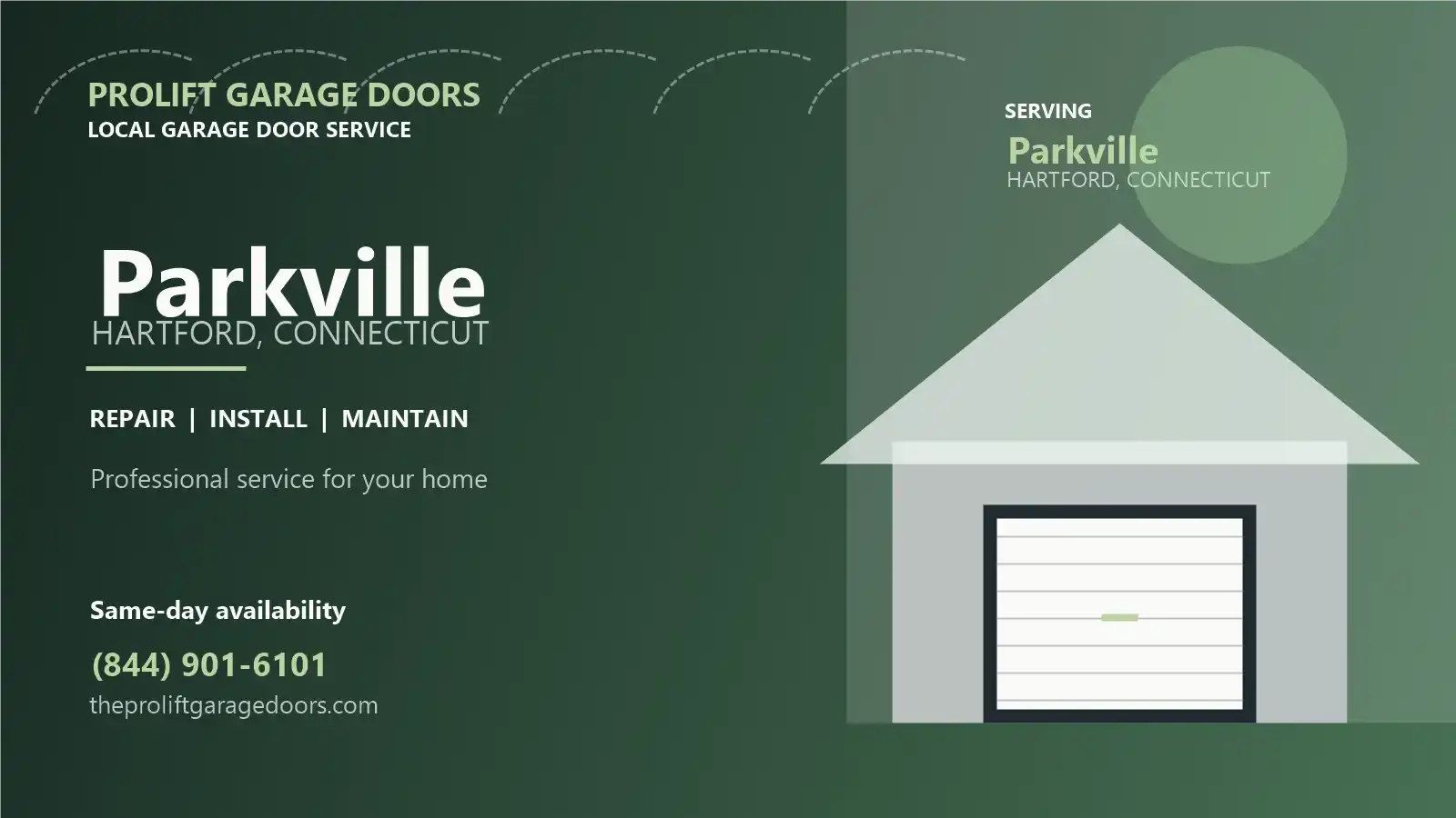 Parkville garage door repair in Hartford by ProLift Garage Doors