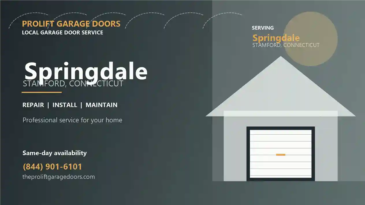 Springdale garage door repair in Stamford by ProLift Garage Doors