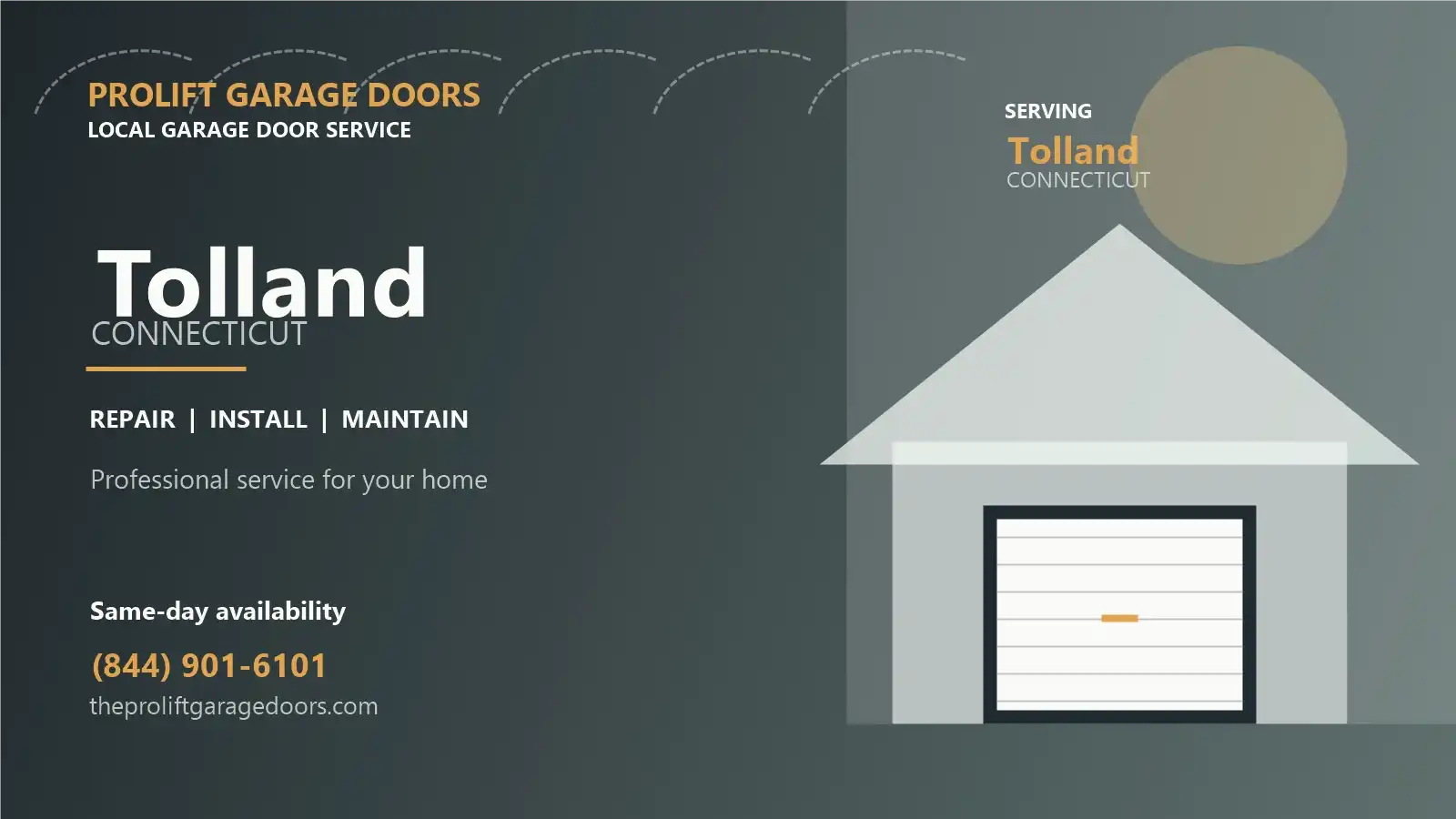 Tolland garage door repair by ProLift Garage Doors