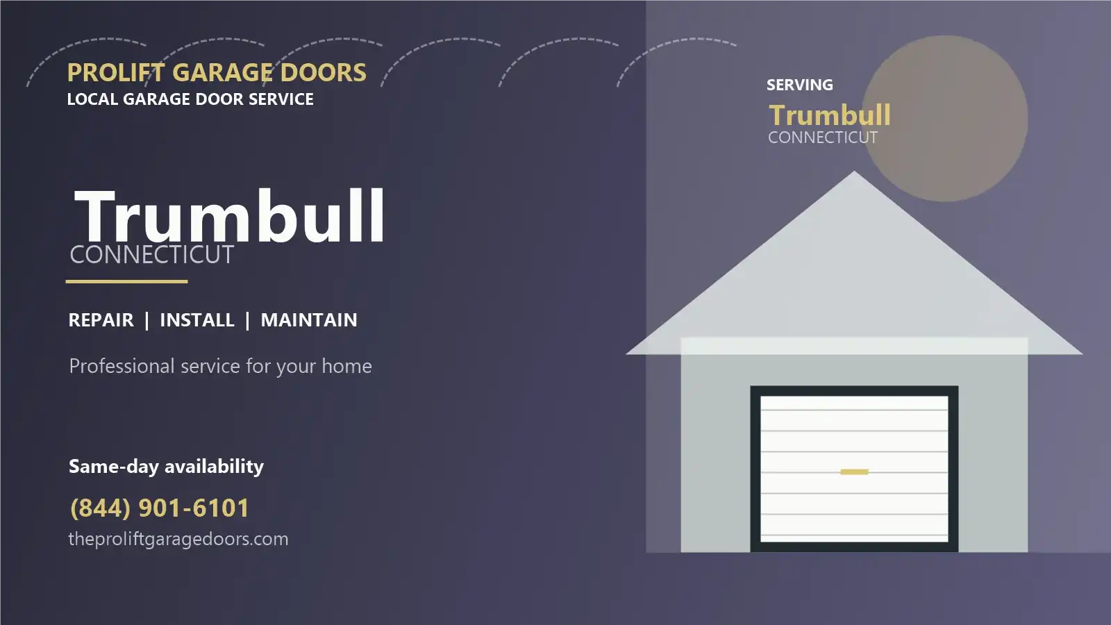 Trumbull garage door repair by ProLift Garage Doors